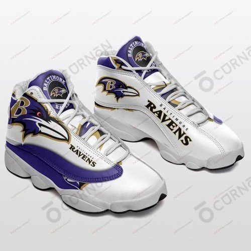 Baltimore Ravens Air Jd13 Jordan 13 Sneakers 322