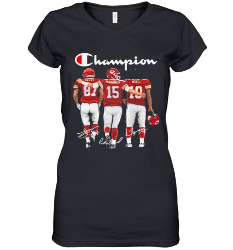 Champion Kansas City Chiefs Football Team Women’S V-Neck T-Shirt