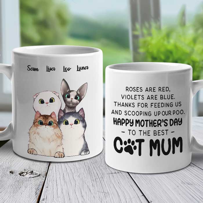 Happy Mother’S Day To The Best Cat Mum – Gift For Mother’S Day – Personalized Mug