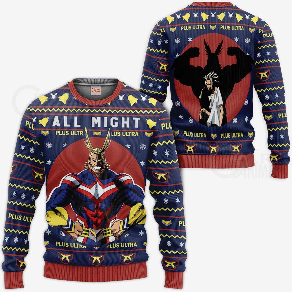 All Might Ugly Christmas Sweater My Hero Academia Anime Xmas Shirt Unisex Men Women