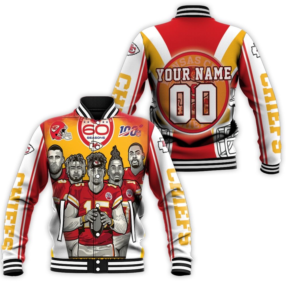 2021 Super Bowl Kansas City Chiefs AFC West Division Champions Personalized Baseball Jacket