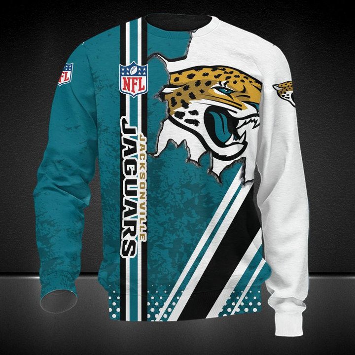 Jacksonville Jaguars Teal White Gift For Fan Ugly Wool Sweater Christmas