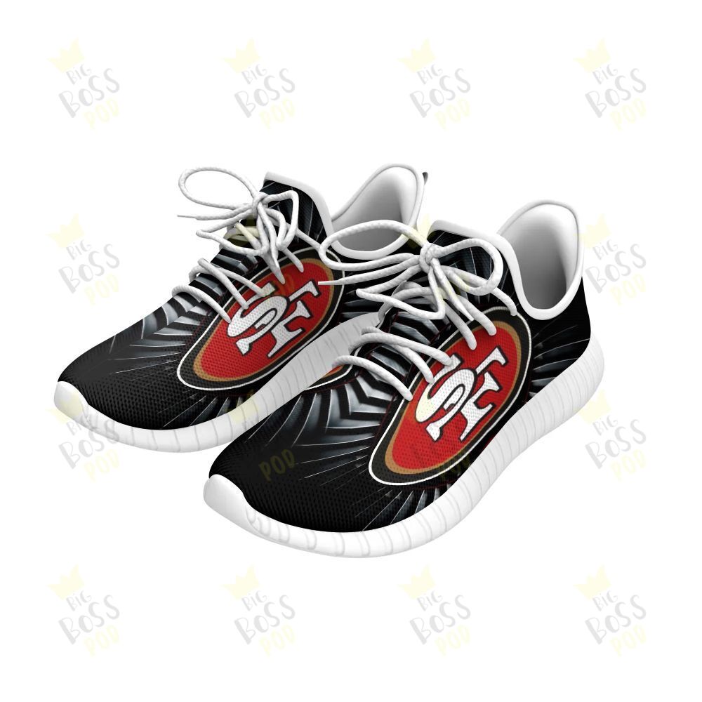 San Francisco 49Ers Primary Logo Black Grunge Gift For 49Ers Fans Sport Running Sneakers Shoes