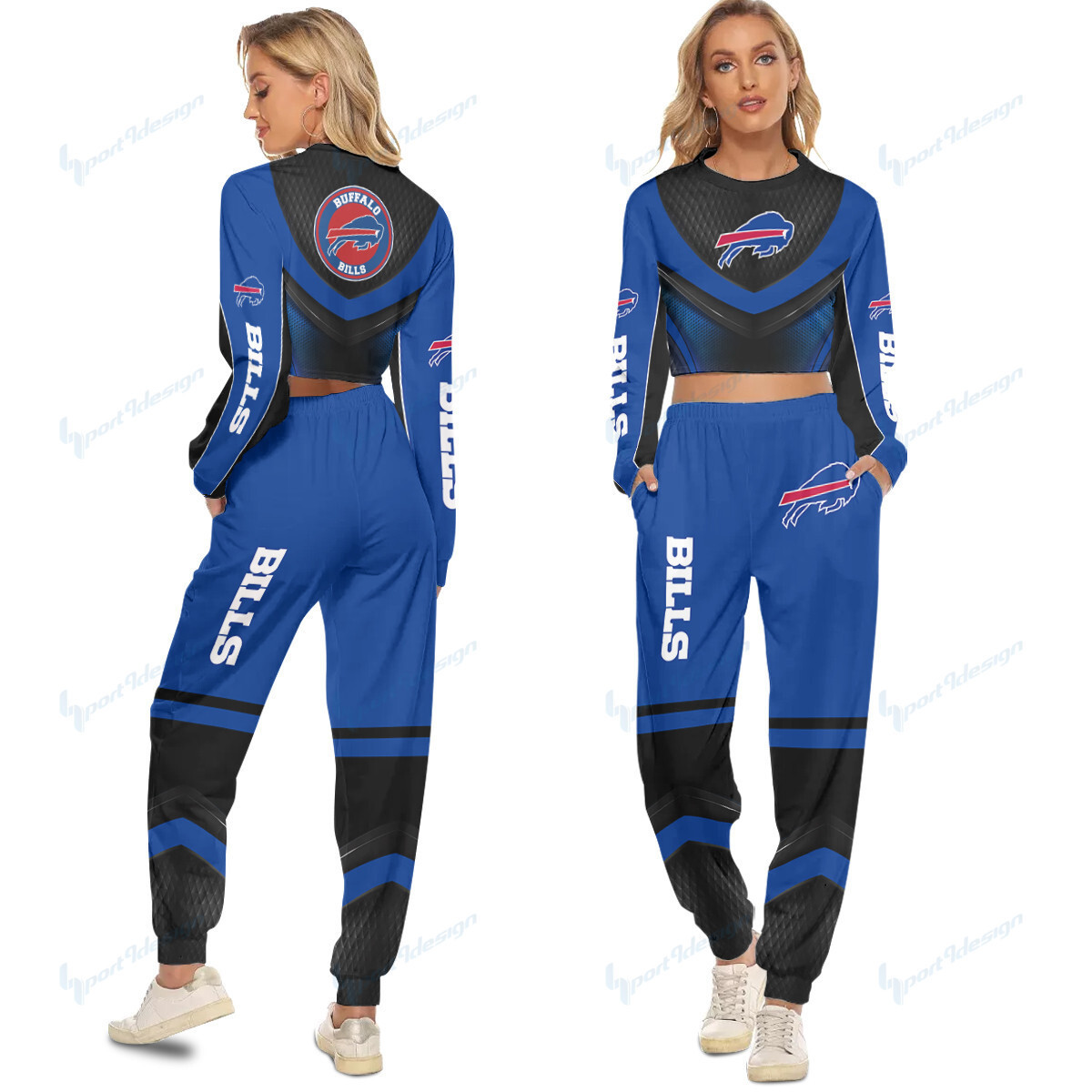 Buffalo Bills Crop Sweatshirt Suit 38