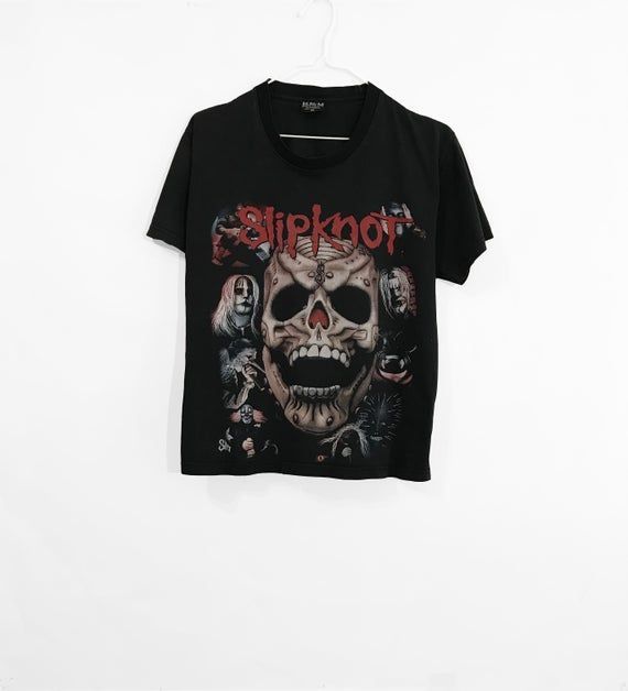 Vintage Slipknot Shirt Rare Alternative Groove Nu Metal Hard Rock Band Promo Concert Tour Album Merchandise Black Shirt