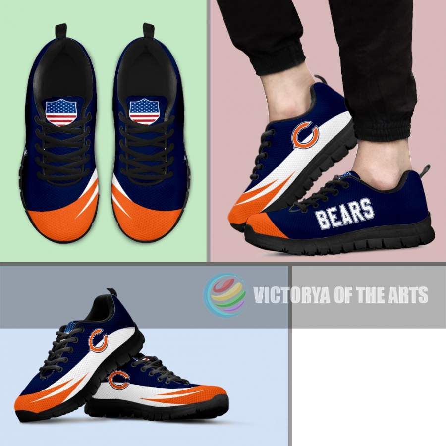 Awesome Gift Logo Chicago Bears Sneakers