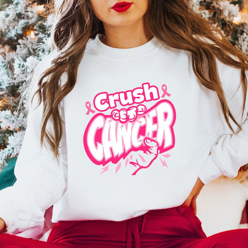 Crush Sweatshirt, Crush Cancer Hoodie, Crush Cancer Tee, Cancer Gift, Unisex T-Shirt Pink