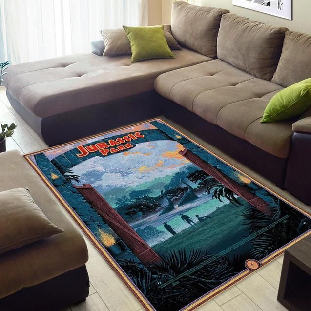 2020 Jurassic Park Area Rug – Home Decor – Bedroom Living Room Decor