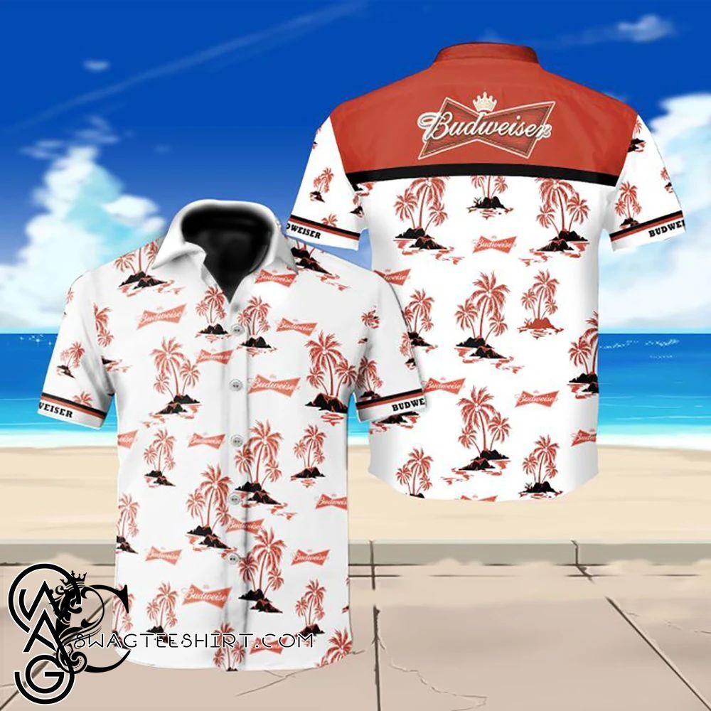 Beach Shirt Budweiser Beer Floral Hawaiian Shirt- Chillicothemall