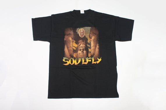 2000S New Soulfly Tour Shirt American Heavy Metal Band Shirt Groove Metal Thrash Metal Death Metal Nu Metal Men S Shirt