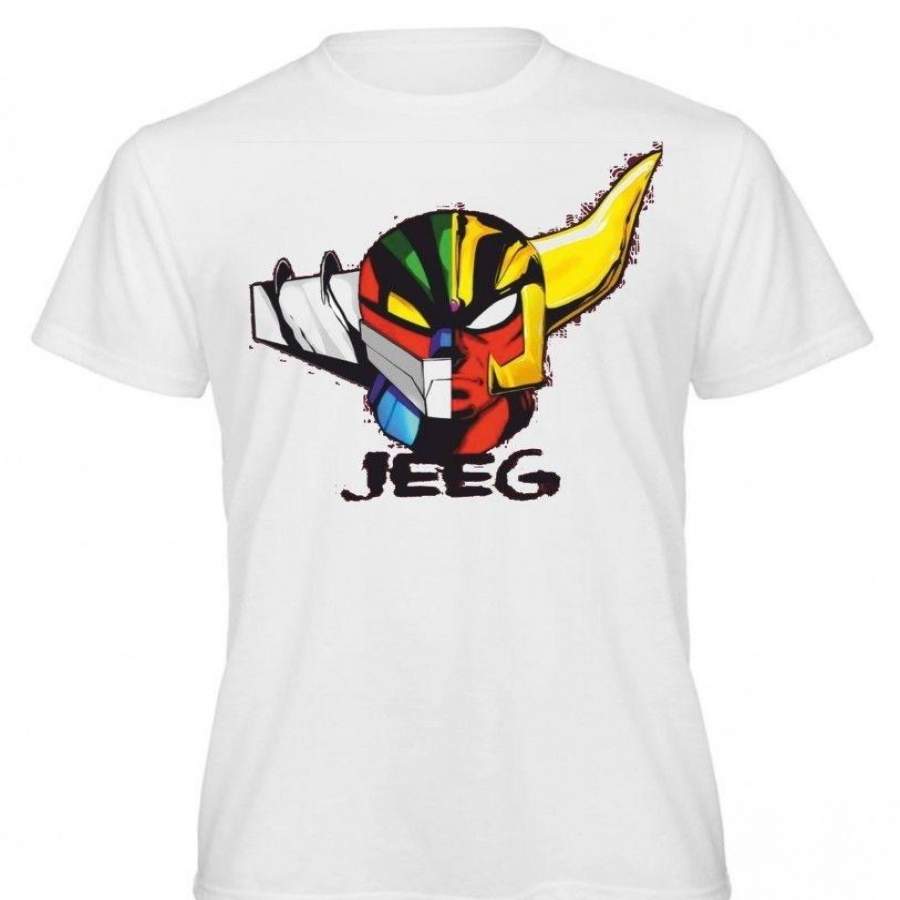 Vintage Jeeg Robot Printed T Shirts Men’s Breathability Round Neck Cotton Tshirt Casual Short Sleeve Tee Shirt Clothes