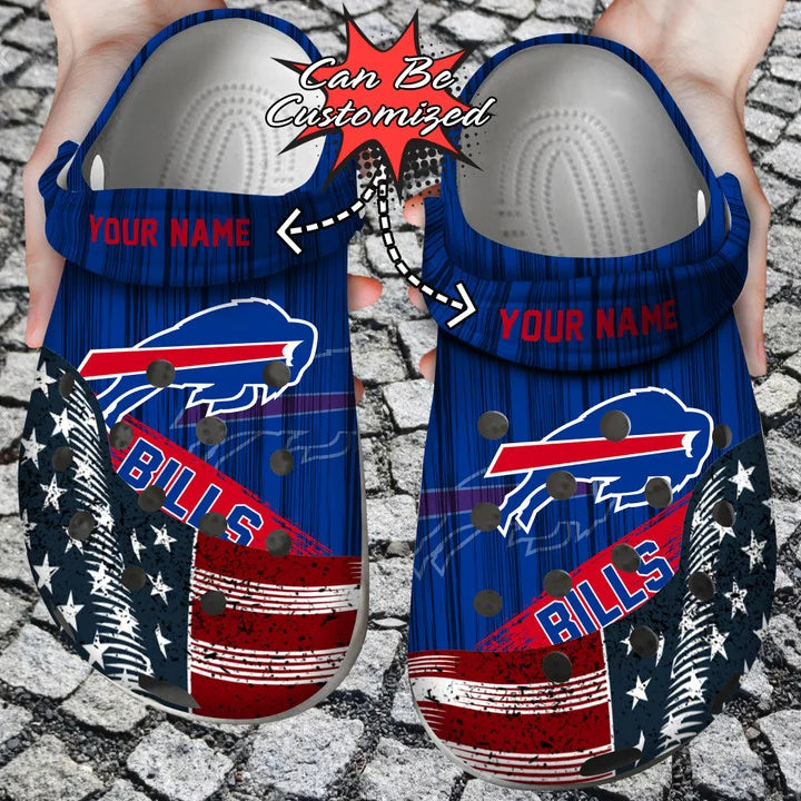 Custom Crocss – Us Flag Buffalo Bills New Crocss Clog Shoes