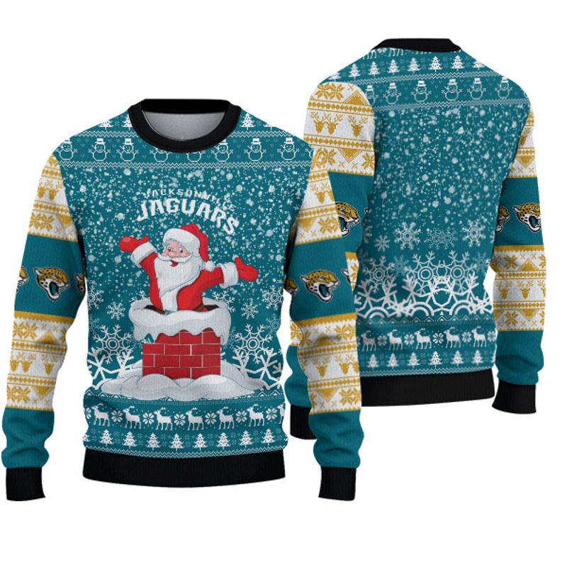 Vintage Jacksonville Jaguars Sweatshirt Cute Santa Claus