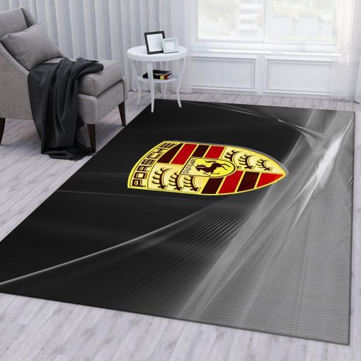 Porsche Logo Ver2 Rug All Over Print Logo Custom Area Rug Carpet Full Sizes Home Living Rug Carpet Decor