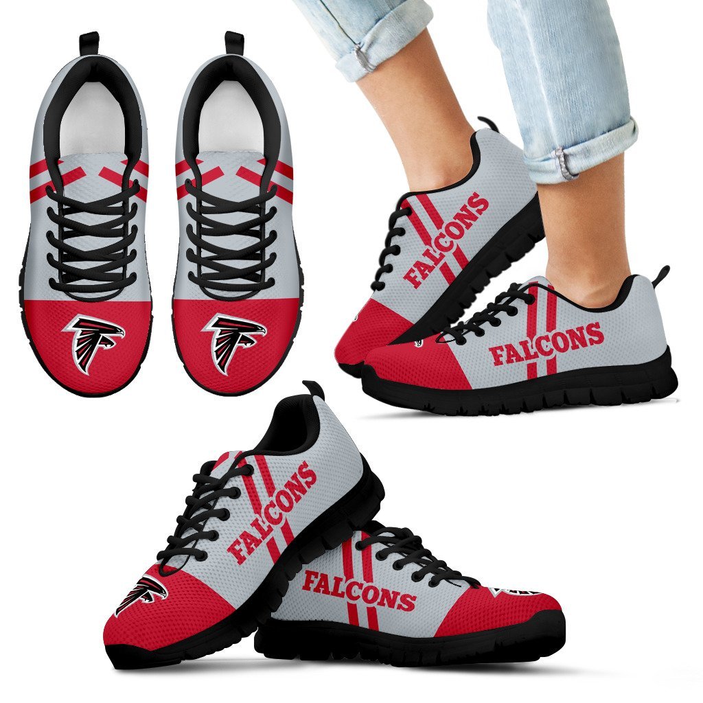 Colorful Line Stripe Atlanta Falcons Sneakers