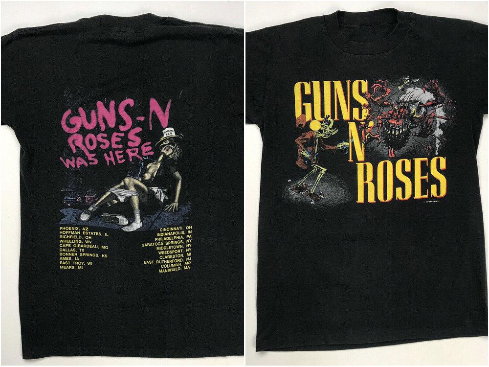 VINTAGE Guns N Roses Was Here 1987 Banned Men’s T-shirt