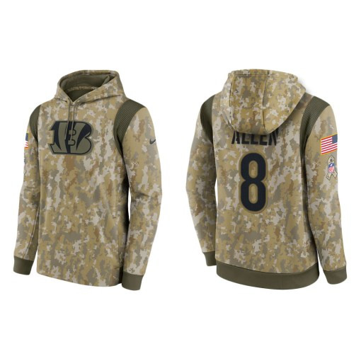 Brandon Allen Cincinnati Bengals Camo 2021 Salute To Service Veterans Day Therma Pullover Hoodie