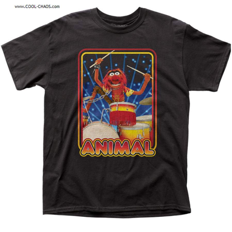 Muppets Animal T-Shirt / Animal on Drums! Hilarious Muppet Show Tee