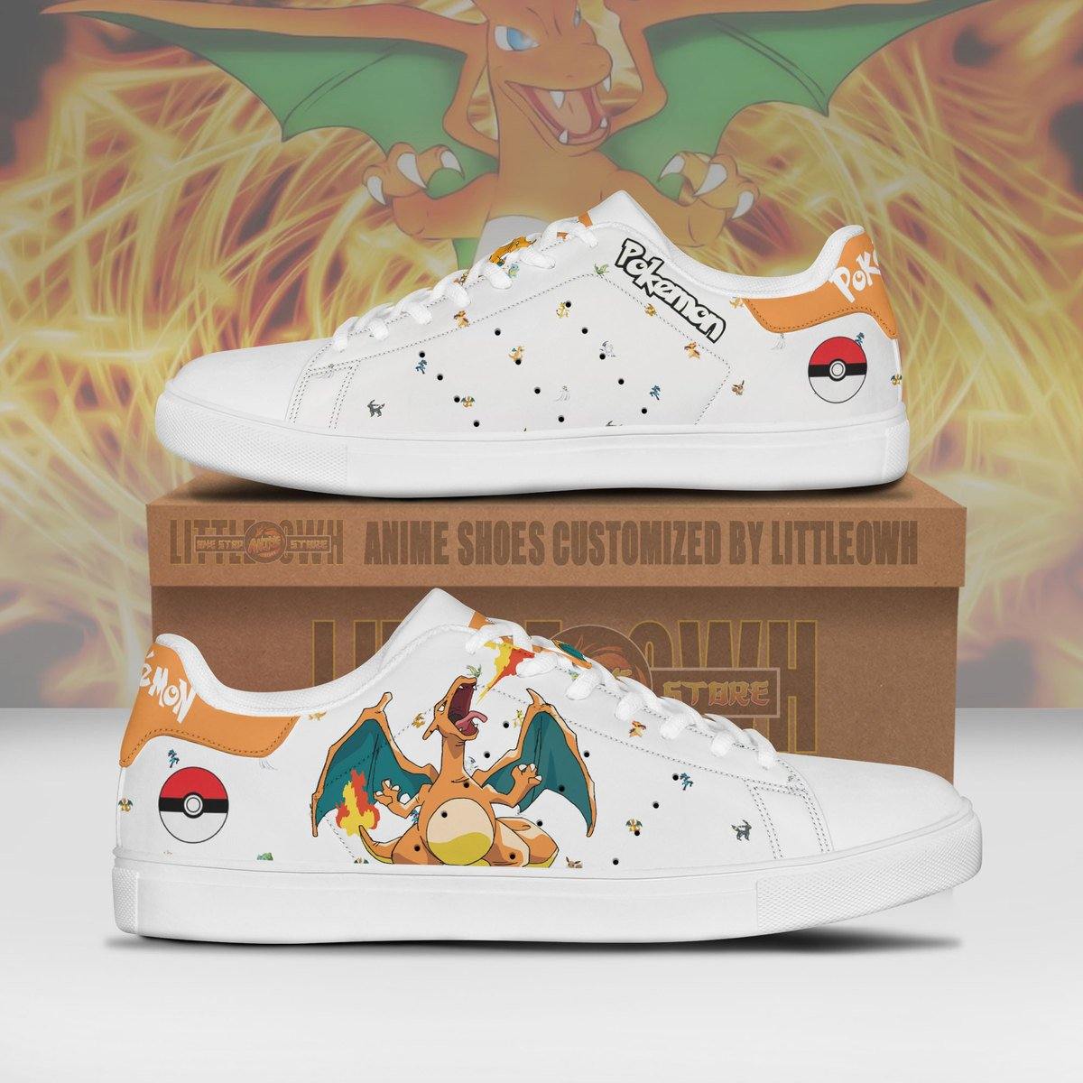 Pokemon Charizard Skateboard Shoes Custom Anime Sneakers