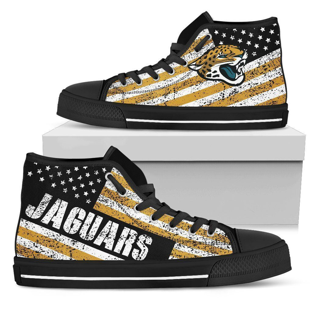 America Flag Jacksonville Jaguars High Top Shoes