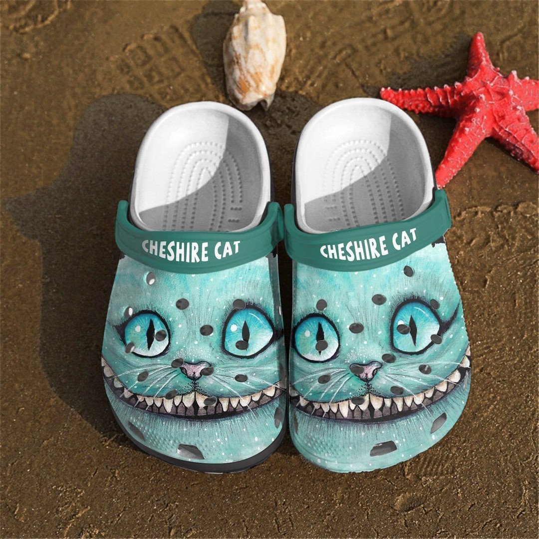 Cheshire Cat Alice Rubber 3D Crocband Clog