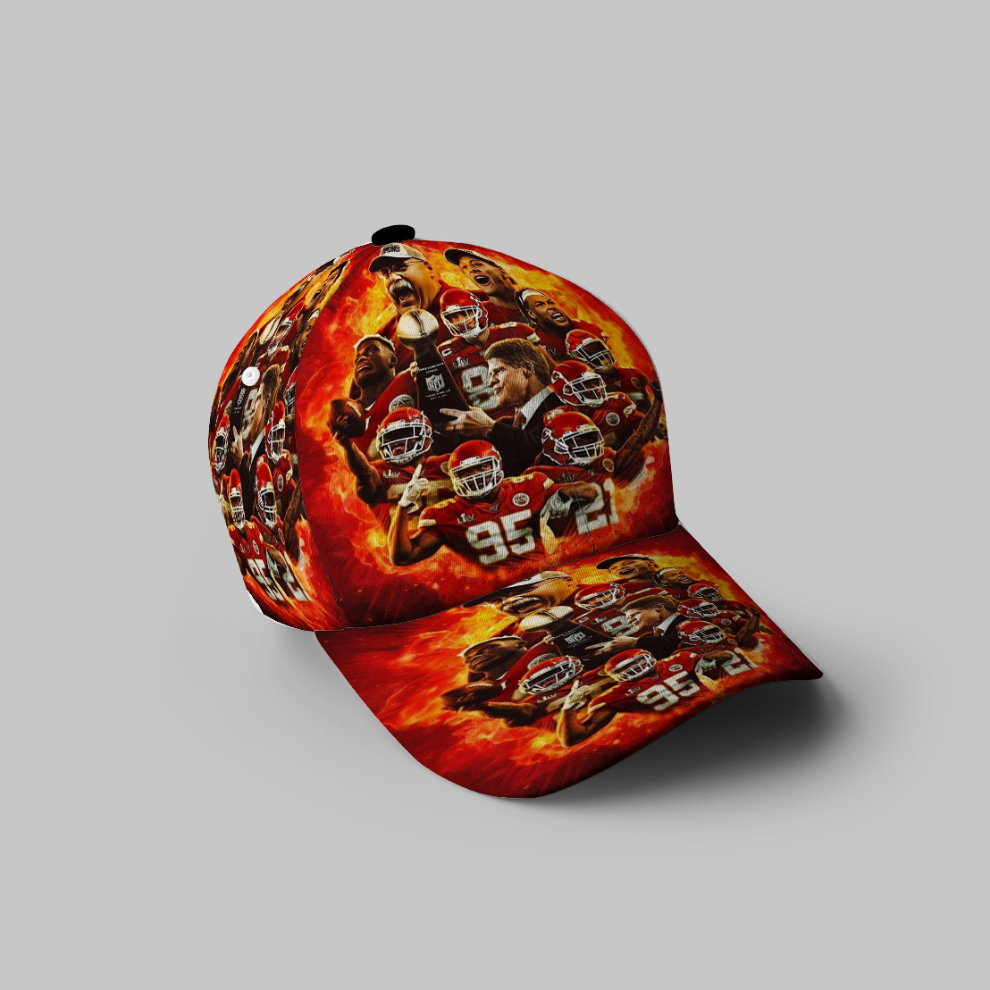 Kansas City Chiefs Fire Team 3D Printing Baseball Cap Classic Hat