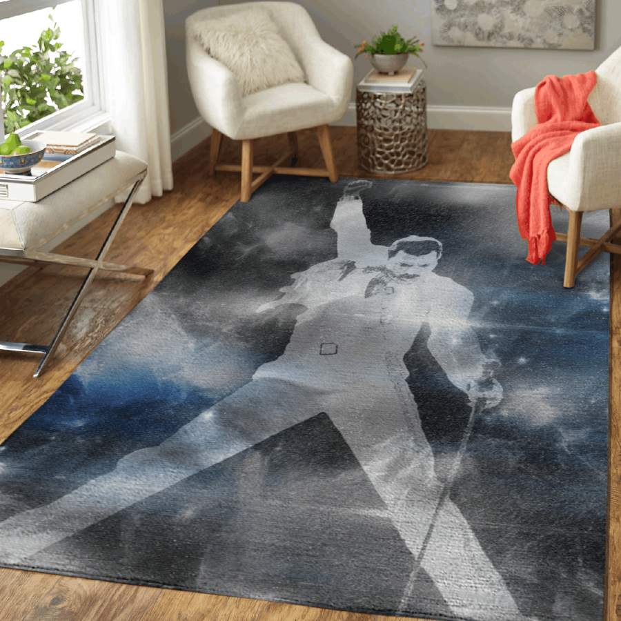 Freddie Mercury – Queen Rock Band Art For Fans Area Rug