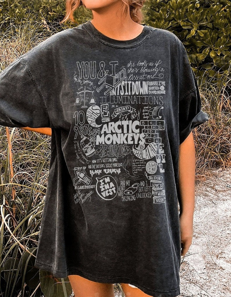 Arctic Monkeys Band Shirt, Arctic Monkeys Lyric Shirt, Arctic Monkeys Merch, Arctic Monkeys Doodle, Am Album T Shirt