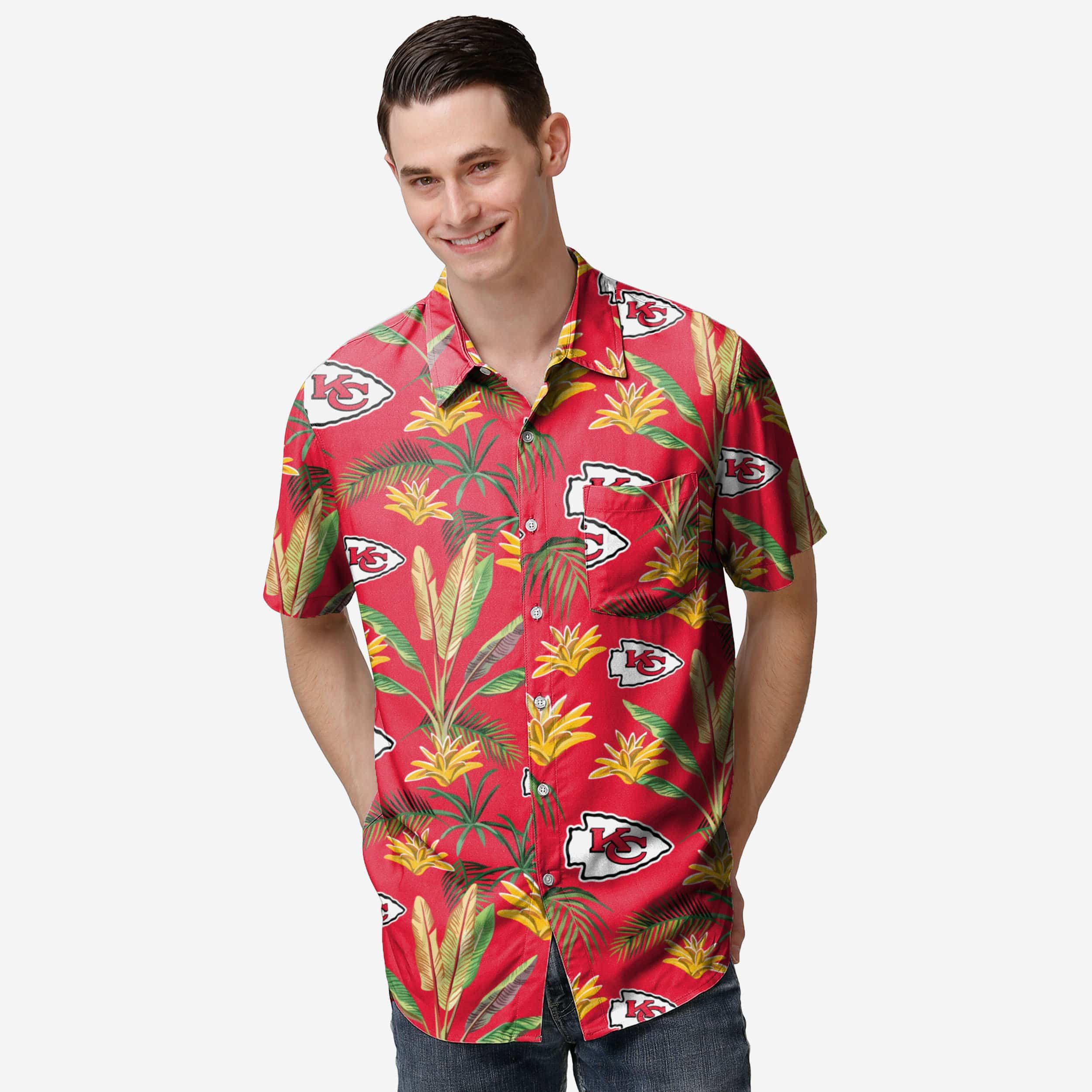 Kansas City Chiefs Victory Vacay Button Up Shirt