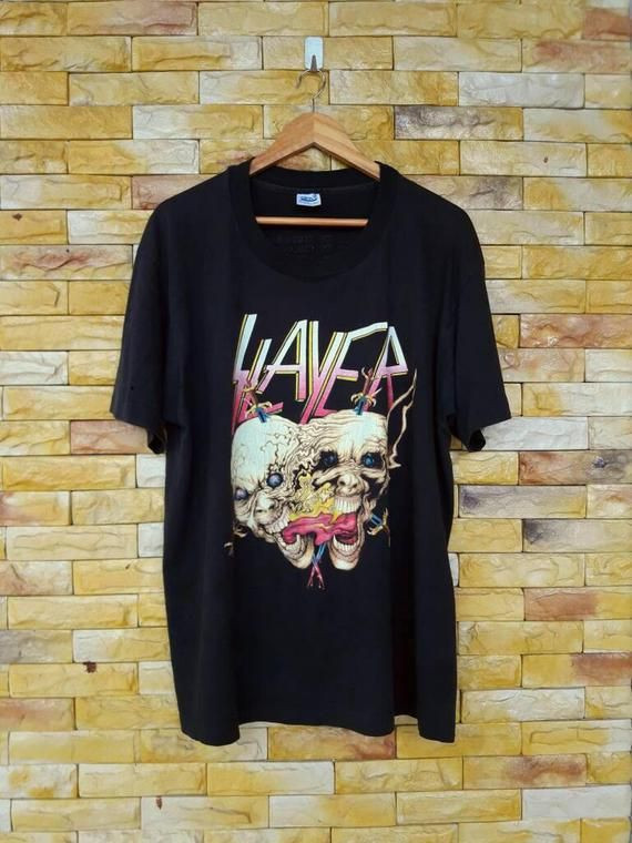 Rare Vintage Slayer Clash Of The Titans Tour 91 Heavy Metal Thrash Metal Speed Metal X Shirt