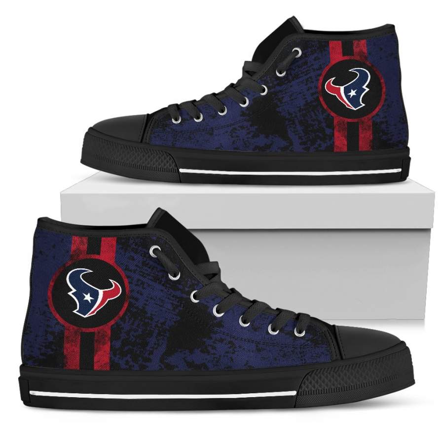 Triple Stripe Bar Dynamic Houston Texans High Top Shoes V1