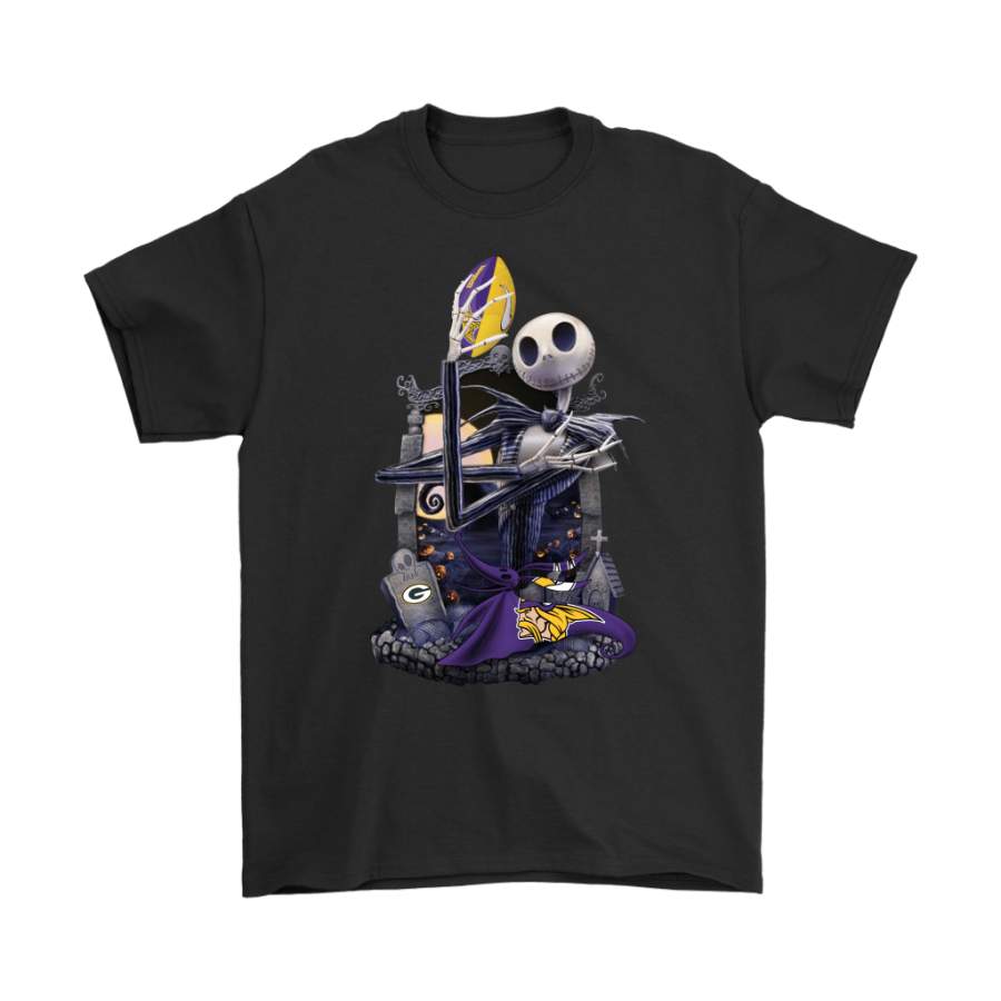 Minnesota Vikings Jack Skellington Halloween Shirts American football team