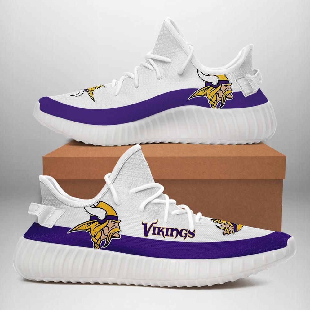 Minnesota Vikings Unisex Sneaker Football Custom Shoes Minnesota Vikings 2 Yeezy Boost 350