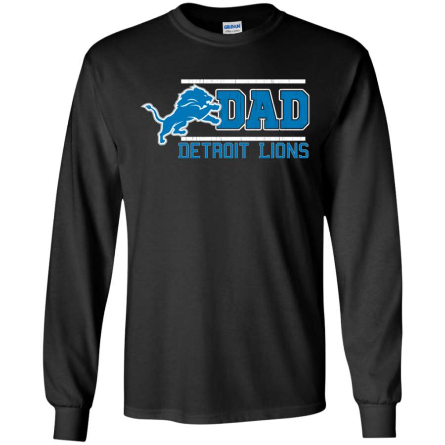 Incredible Detroit Lions Dad - Father's Day Shirt G240 LS T-Shirt - Prowallart Shop