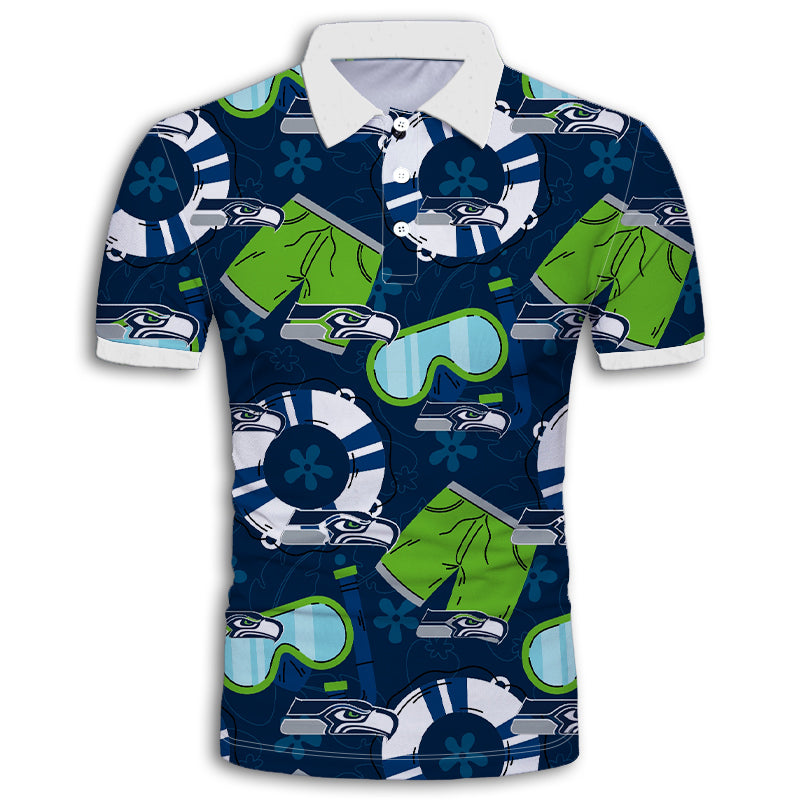 Seattle Seahawks Cool Summer Polo Shirt - Funnymugsandshirts Fashion