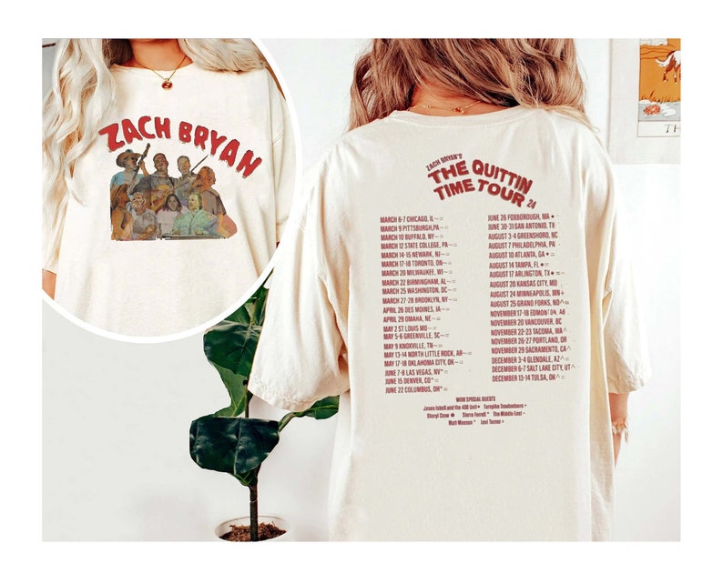 Zach Bryan The Quittin Time Tour Sweatshirt, Vintage Zach Bryan Shirt,Country Music T-Shirt,Zach Bryan 90S Rap Hoodie,Zach Bryan Album Merch