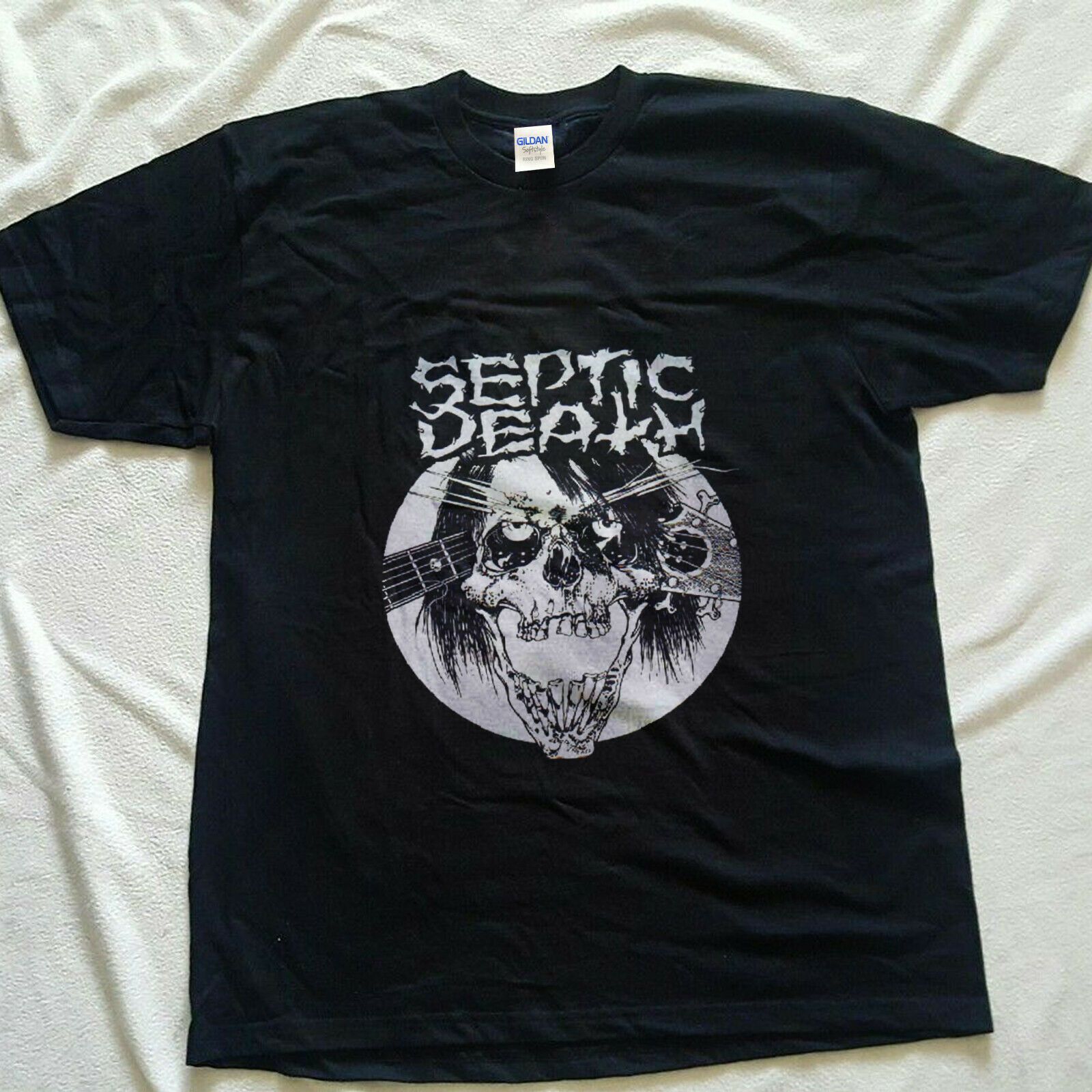 Vintage Septic Death Pushead T Shirt Gildan Reprint