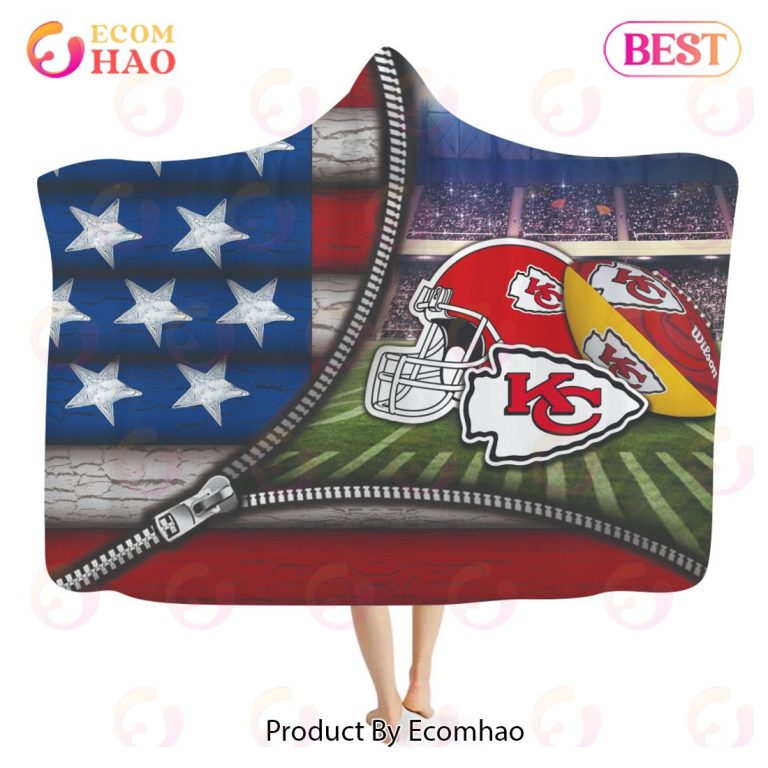 Kansas City Chiefs Gift For Fan 3D Full Printing Hooded Blanket American