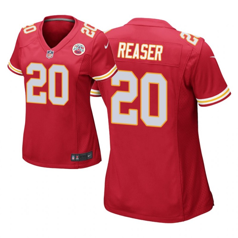 Kansas City Chiefs #20 Keith Reaser Red Women’S Game Jersey