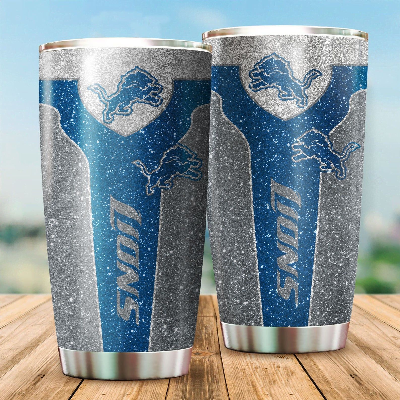 Detroit Lions Stainless Steel Tumbler - Tumbler 20Oz Fashion24Hs
