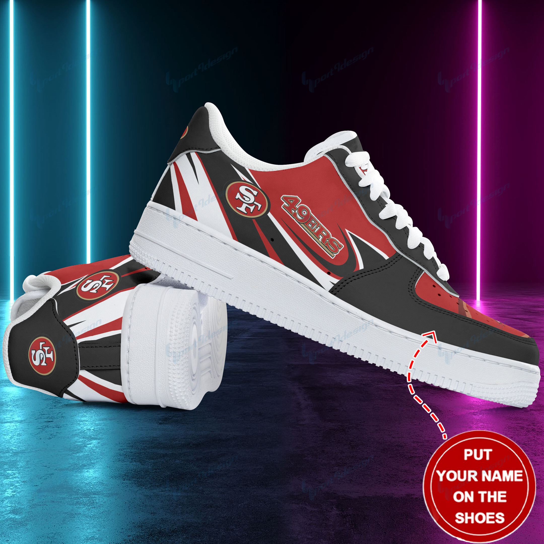 San Francisco 49Ers Personalized Af1 Shoes 349 – Donelanetop Store