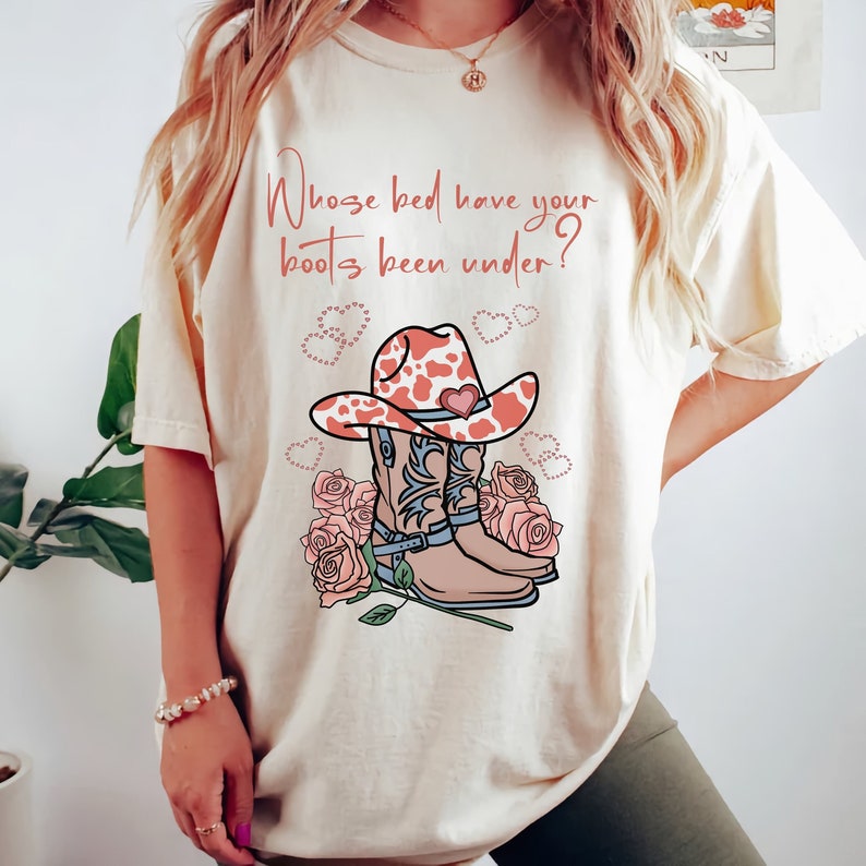 Whose Bed Have Your Boots Been Under T-Shirt, Shania Twain Tour Cowgirl Shirt, Country Music Festival Concert Tee