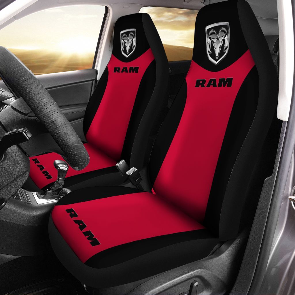 Dodge RAM NCT-NH Car Seat Cover (Set of 2) Ver 3 (Red)