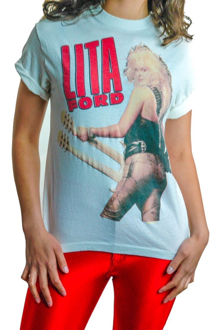 Vintage Lita Ford Shirt 1988 Tour Concert Shirt Band 80S 80S Shirt Heavy Metal Boho Rocker Shirt La Glam Rock Shirt