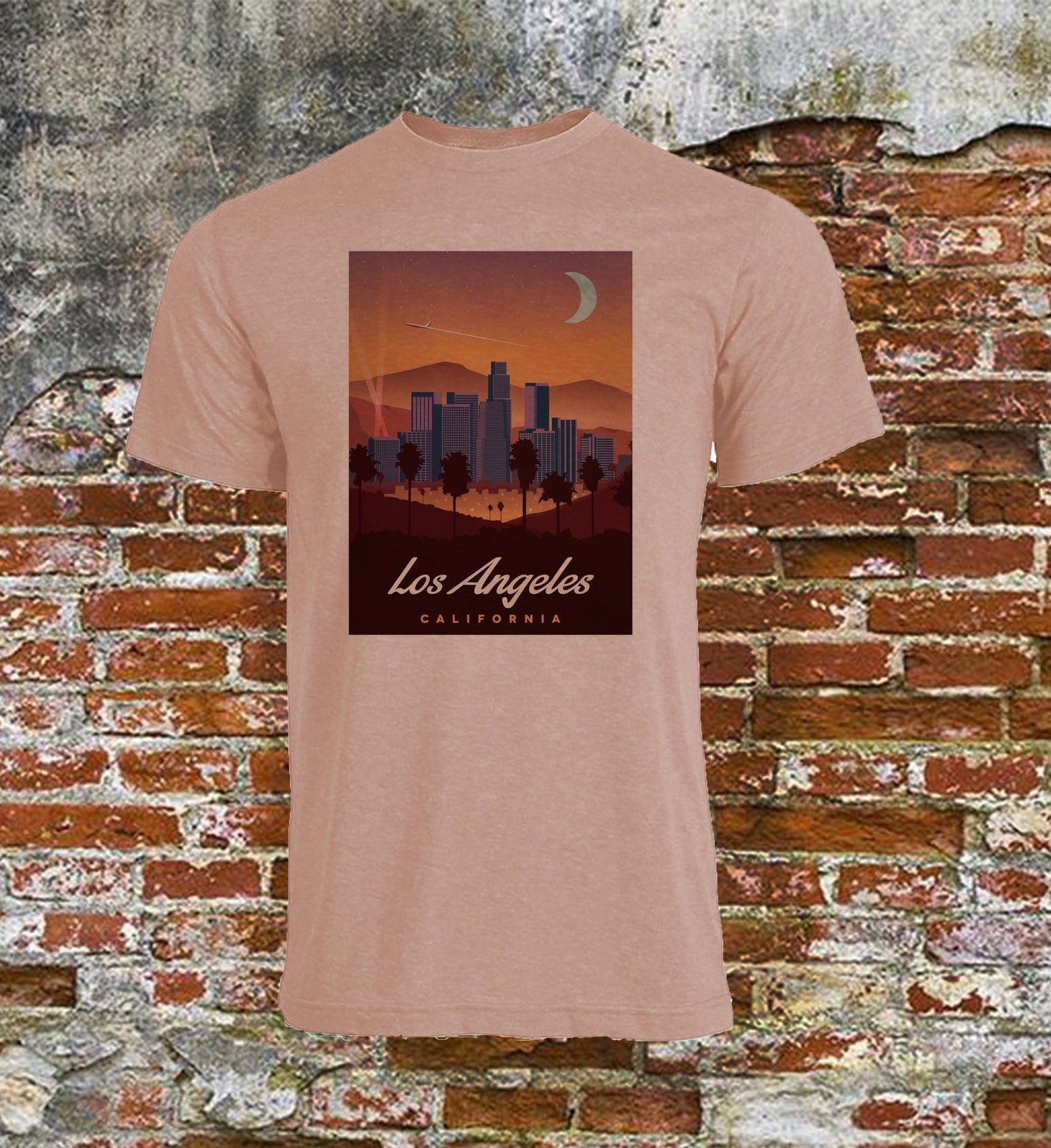 Vintage Postcard Hometown Los Angeles California Retro Aesthetic T-shirt