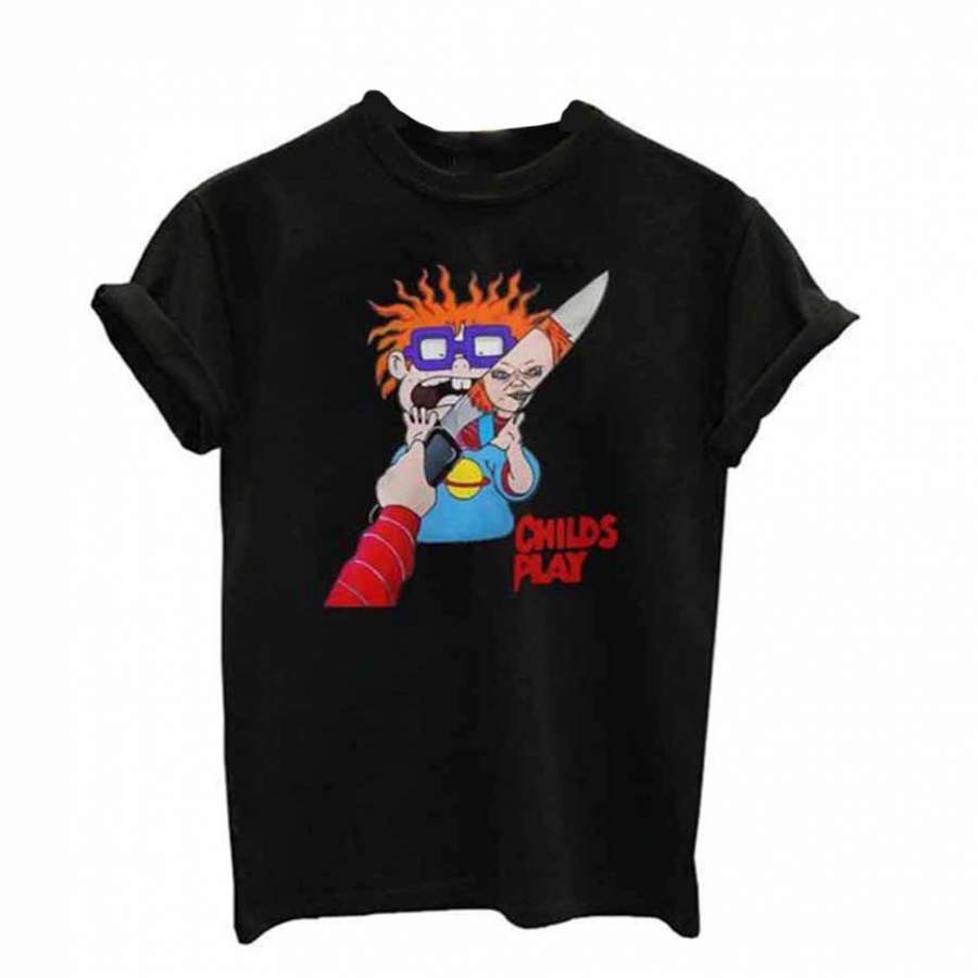 T Shirt Chucky Shirt Rugrats Scared Chuckie Child’s Play T Shirt Halloween shirt