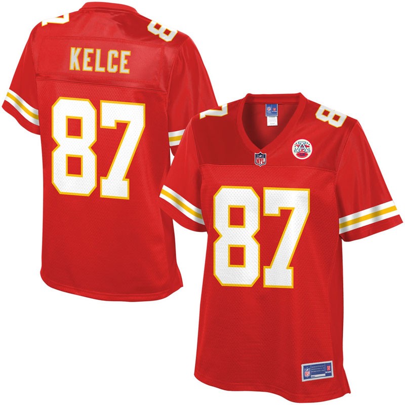 Women Pro Line Travis Kelce #87 Kansas City Chiefs Red Jersey