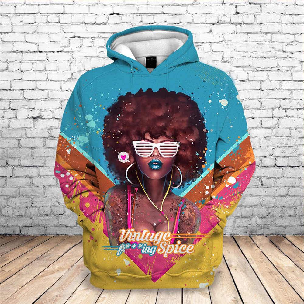 Black Girl Vintage Hoodie Personalized Custom Name #V