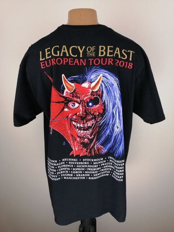 Iron Maiden Legacy Of The Beast European Promo Tour Shirt Iron Maiden Tee Legacy Of Th Shirt