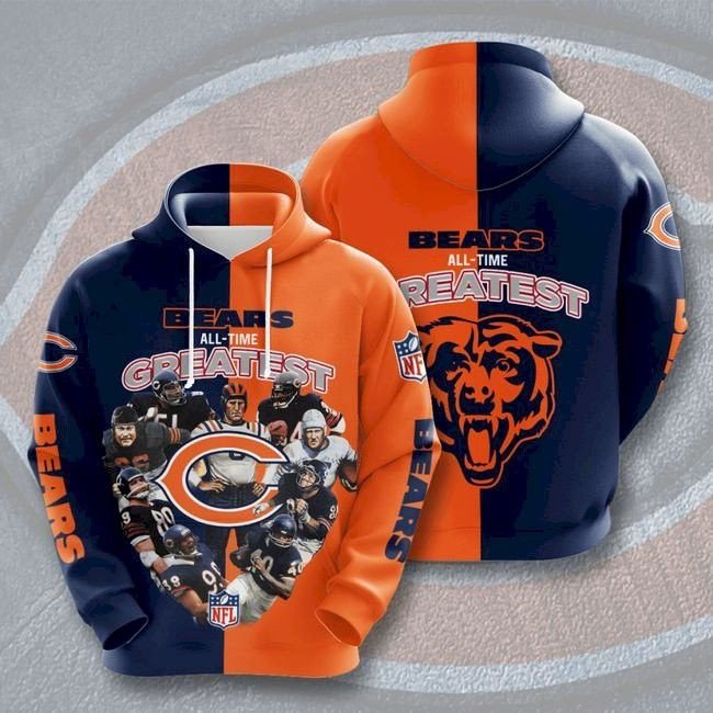 Chicago Bears Hooded   Idea For Cb Fan11 Unisex 3D Hoodie Gift For Fans